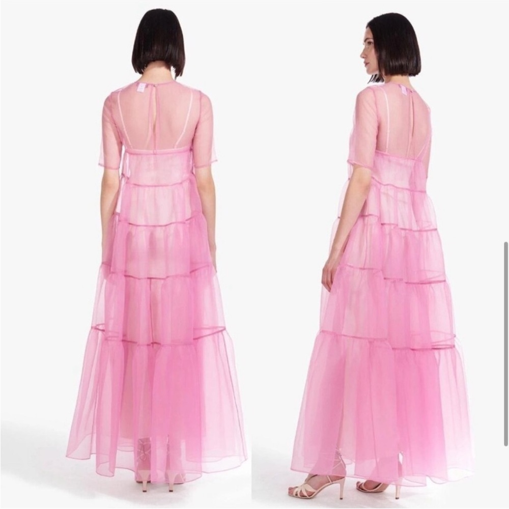 Staud Medium Hyacinth Tiered Organza Maxi Dress - Picture 2 of 10